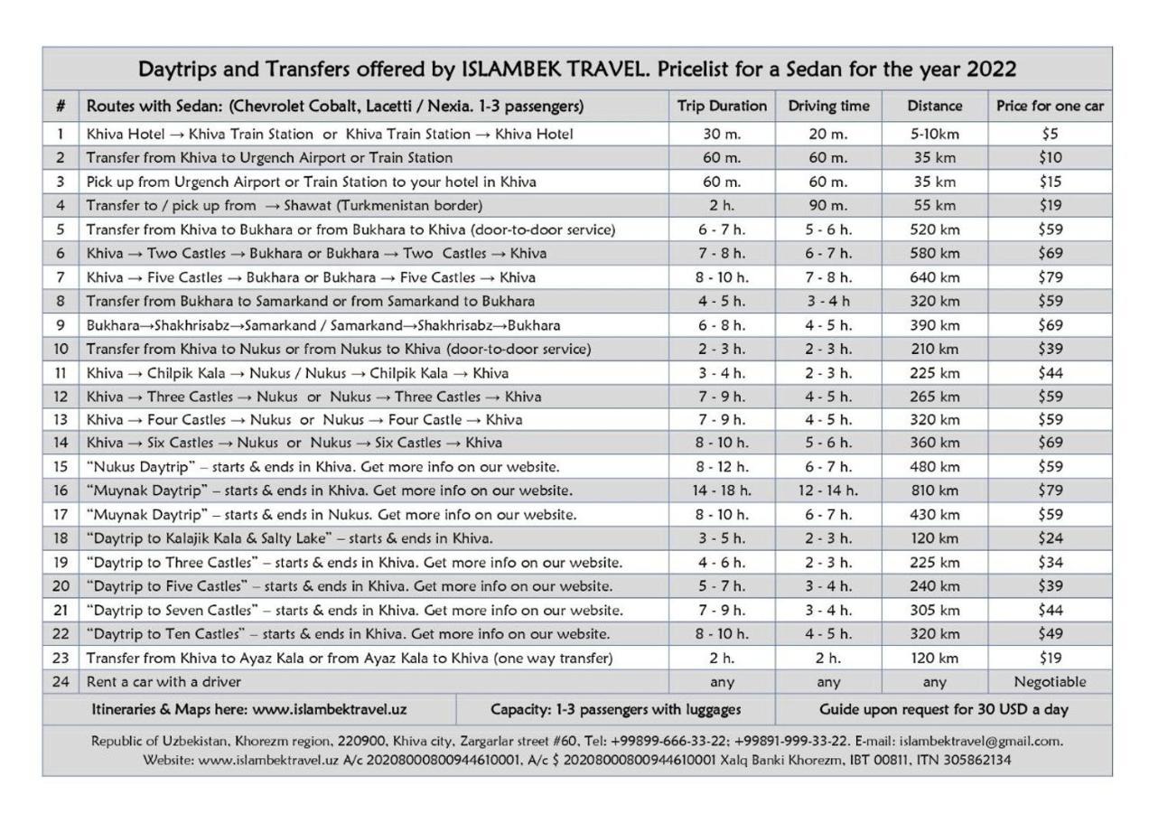 Islambek Hotel & Travel 히바 외부 사진